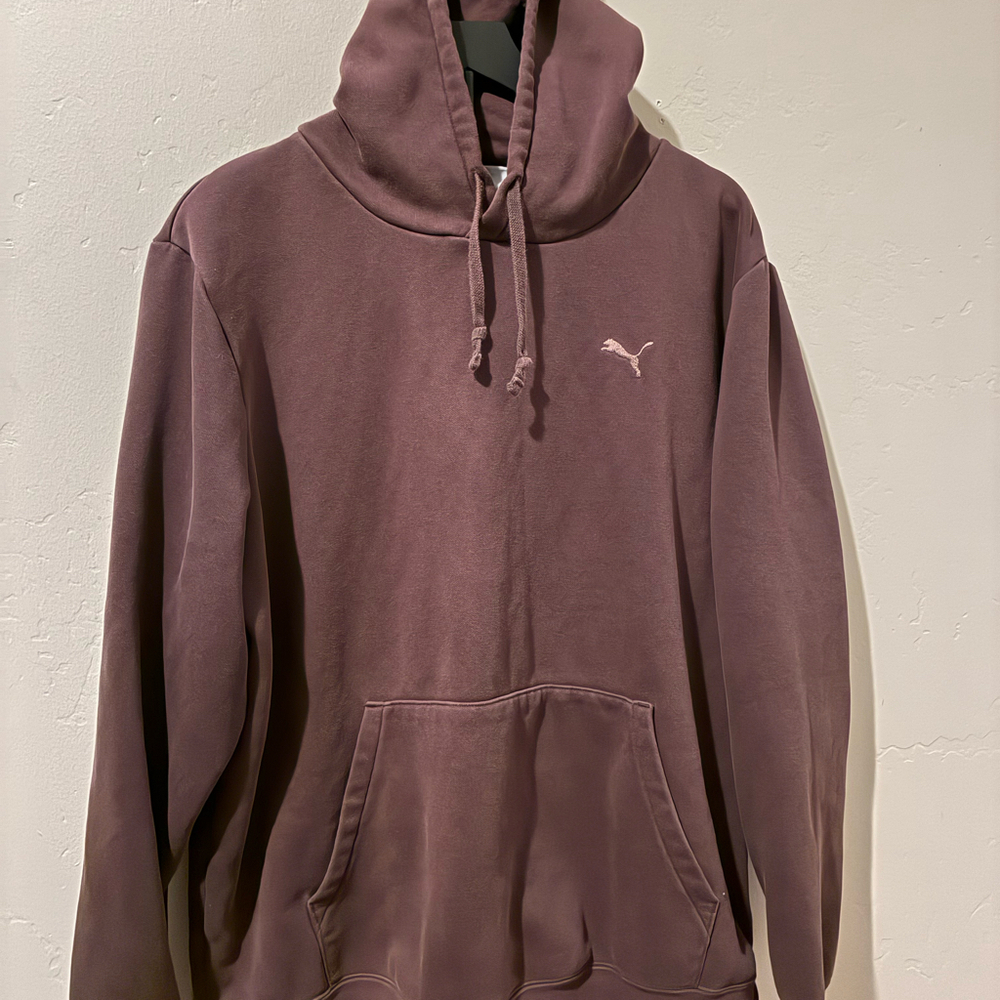 PUMA Essentials Hoodie Men’s XXL Plum Burgundy Purple Pullover Sweatshirt 2XL